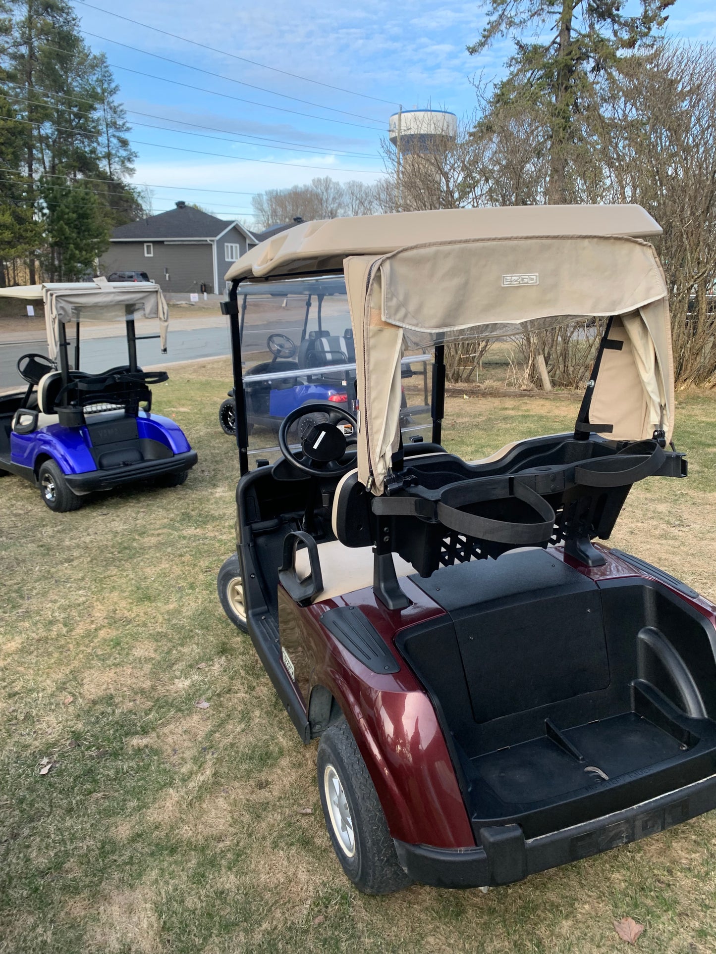 2017 EZGO RXV GAS Golf Cart - Burgundy