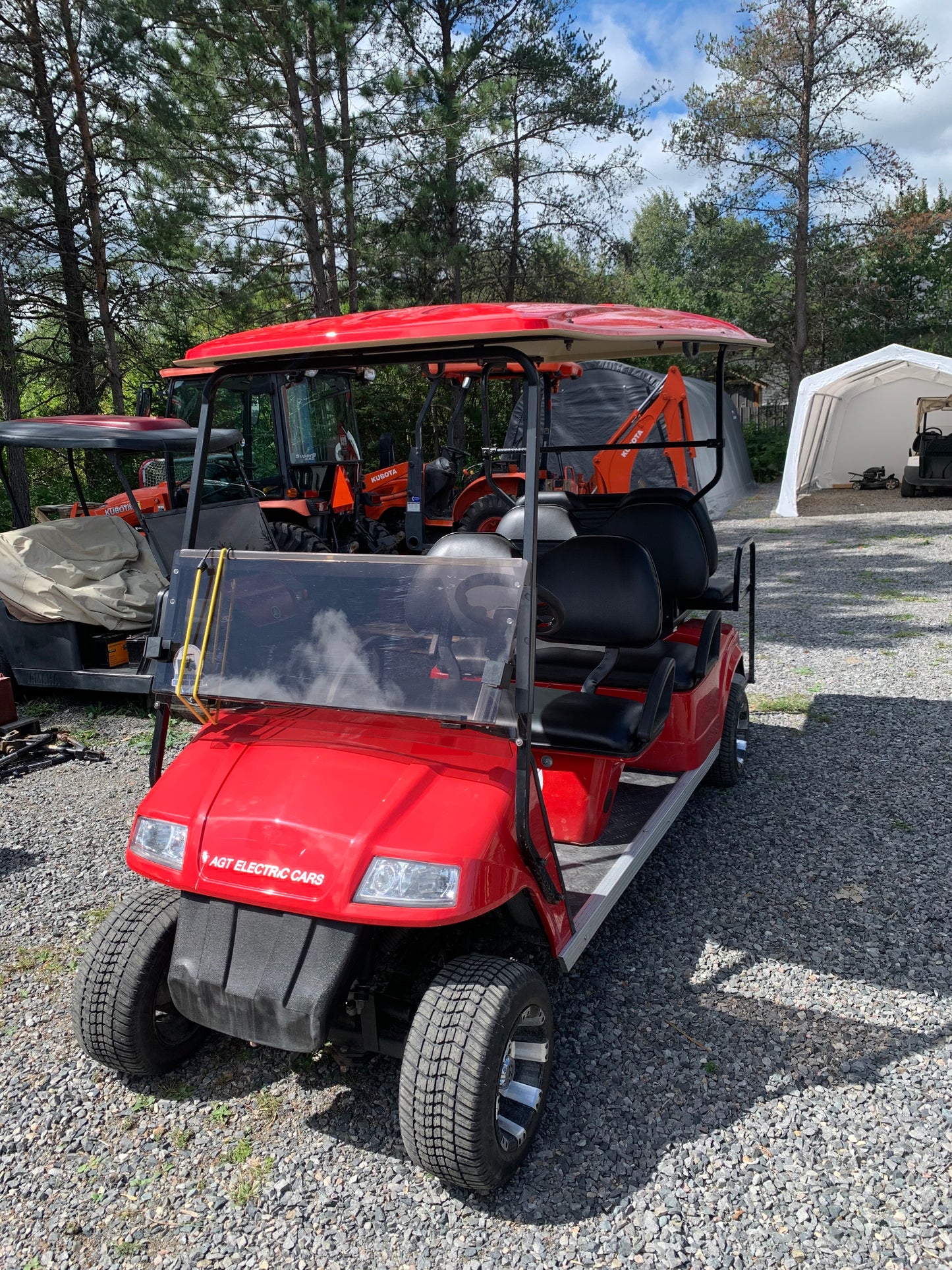 2015 AGT Hobbit 6 passenger 48V Golf Cart in Red
