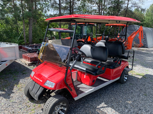 2015 AGT Hobbit 6 passenger 48V Golf Cart in Red
