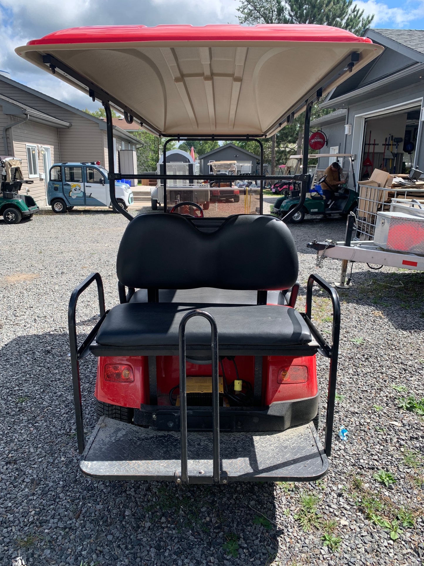 2015 AGT Hobbit 6 passenger 48V Golf Cart in Red