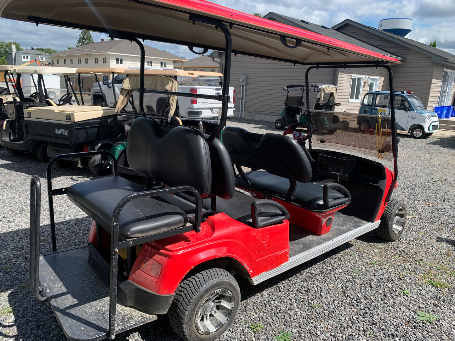 2015 AGT Hobbit 6 passenger 48V Golf Cart in Red