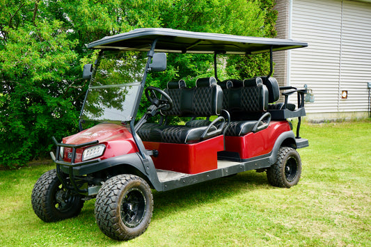2017 Club Car 6 passenger 48V Golf Cart in Dark Red
