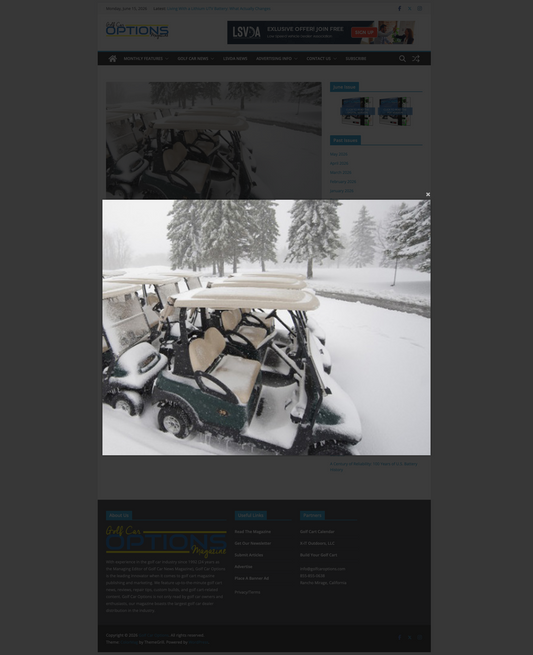 Winter Storage For Golf Carts With Lithium Batteries