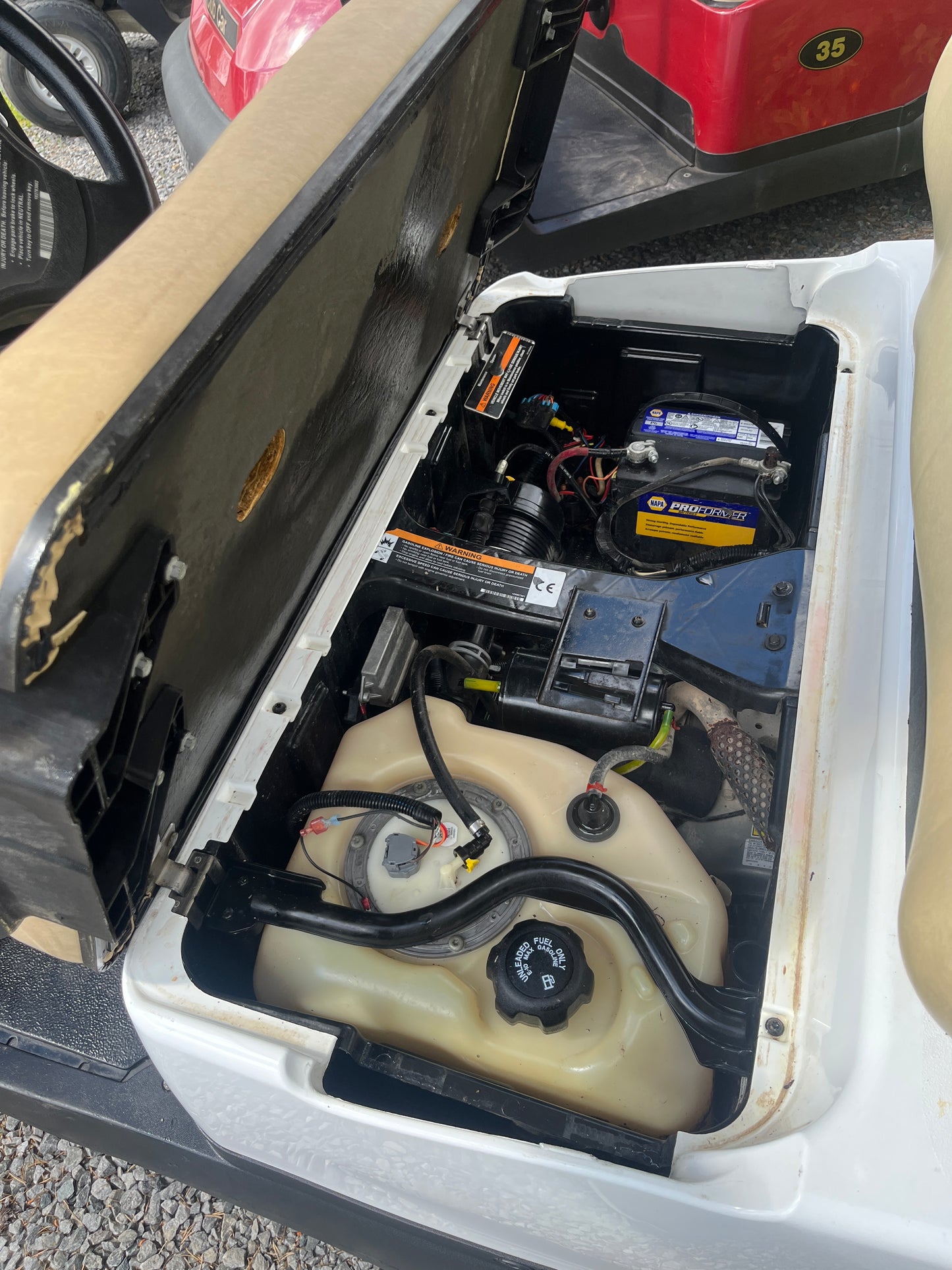 2017 Club Car GAS Golf Cart, white